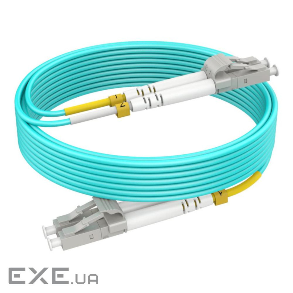 Патчкорд LC/UPC-LC/UPC MM (G50-OM3) 1м Duplex, Slim,2.0мм (UPC-1LCLC(MM)D(LW)S)