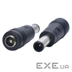 Перехідник живлення Jack DC M/F,7.4x5.0mm до 5.5x2.1mm адаптер,чорний (84.00.7112-1) (84.00.7112-1)