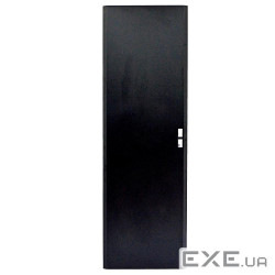 Суцільнометалеві двері до шафи MGSE 19" 28U, шир. 610мм, передні, чорні (UA-MGSE28MD6(F)B)