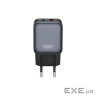 Зарядний пристрій XO L154 USB-C PD20W + USB-A QC3.0 Black (L154.black)