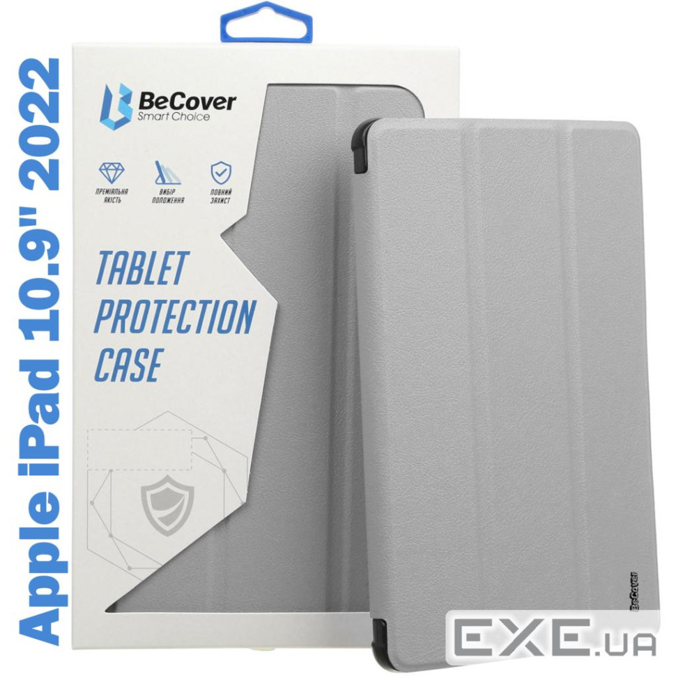 Чохол до планшета BeCover Tri Fold Soft TPU Silicone Apple iPad 10.9" 2022/24/11" 2025 Gray (708521)