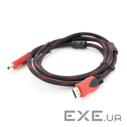 Кабель мультимедійний HDMI M to HDMI M 20.0m V1.4 black/red Merlion (YT-HDMI(M)/(M)NY/RD-20m)