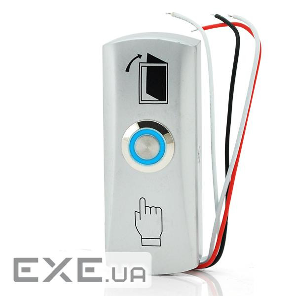 Кнопка виходу EXIT 805. NC / NO / C. алюмінієва. Підсвічування DC12V. 80х30х2 (EXIT 805 NC / NO / C)