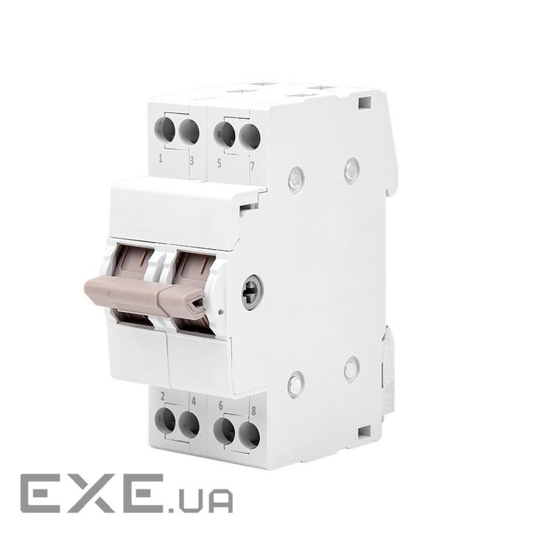 Автоматичний перемикач Voltronic SF219G-2P-63A із загальним виходом, 2-положення, (SF219G-2P-63A-TC) , (SF219G-2P-63A-TC