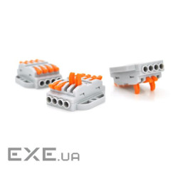 Клемна колодка з натискними затискачами 4-провідна WAGO K223-4P для розподільчих короб (K223-4P / 5)