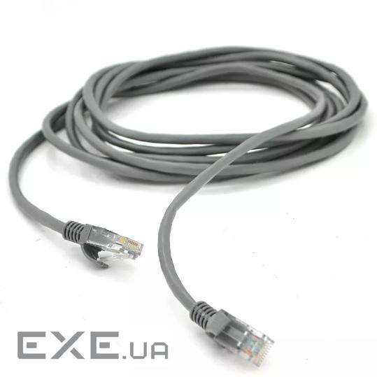 Патч-корд 1.5м, RJ-45, Cat.5e, CCA, біметал, сірий Ritar (PCR-CCA/1.5G / 19257)