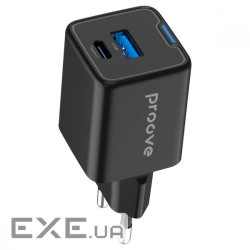 СЗУ Proove Pocket GaN Plus 25W (Type-C + USB) black (WCPG25111201)