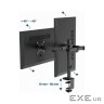Кріплення настільне для 2-х моніторів GEMBIRD MA-D2-03 17"-32" Black
