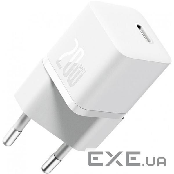 Зарядний пристрій Baseus GaN5 Fast Charger USB-C 20W white (CCGN050102)