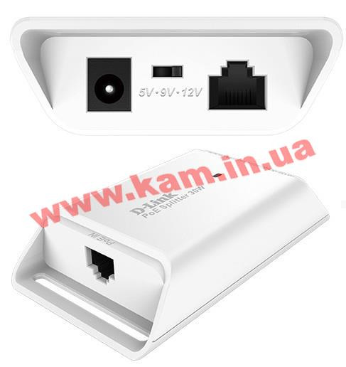 PoE-Сплиттер D-Link DPE-301GS 2x1GE, 5/9 / 12V, 32.4W