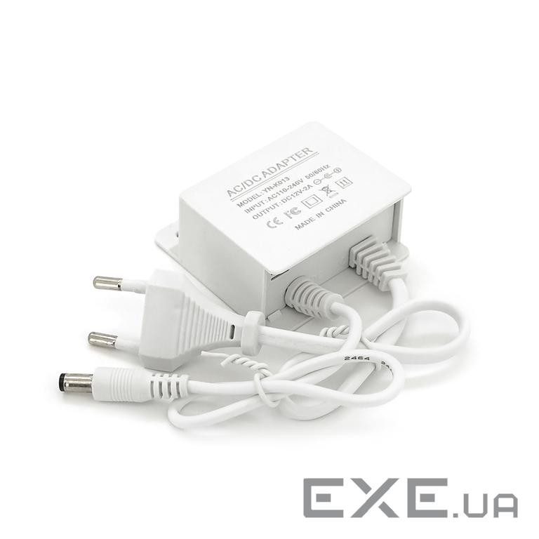 Імпульсний адаптер живлення 12В 2А (24Вт) штекер 5.5 / 2.1, Plastic Box Mini, IP40 (12V2A 5.5 / 2.1) 5.5 / 2.1, Plastic