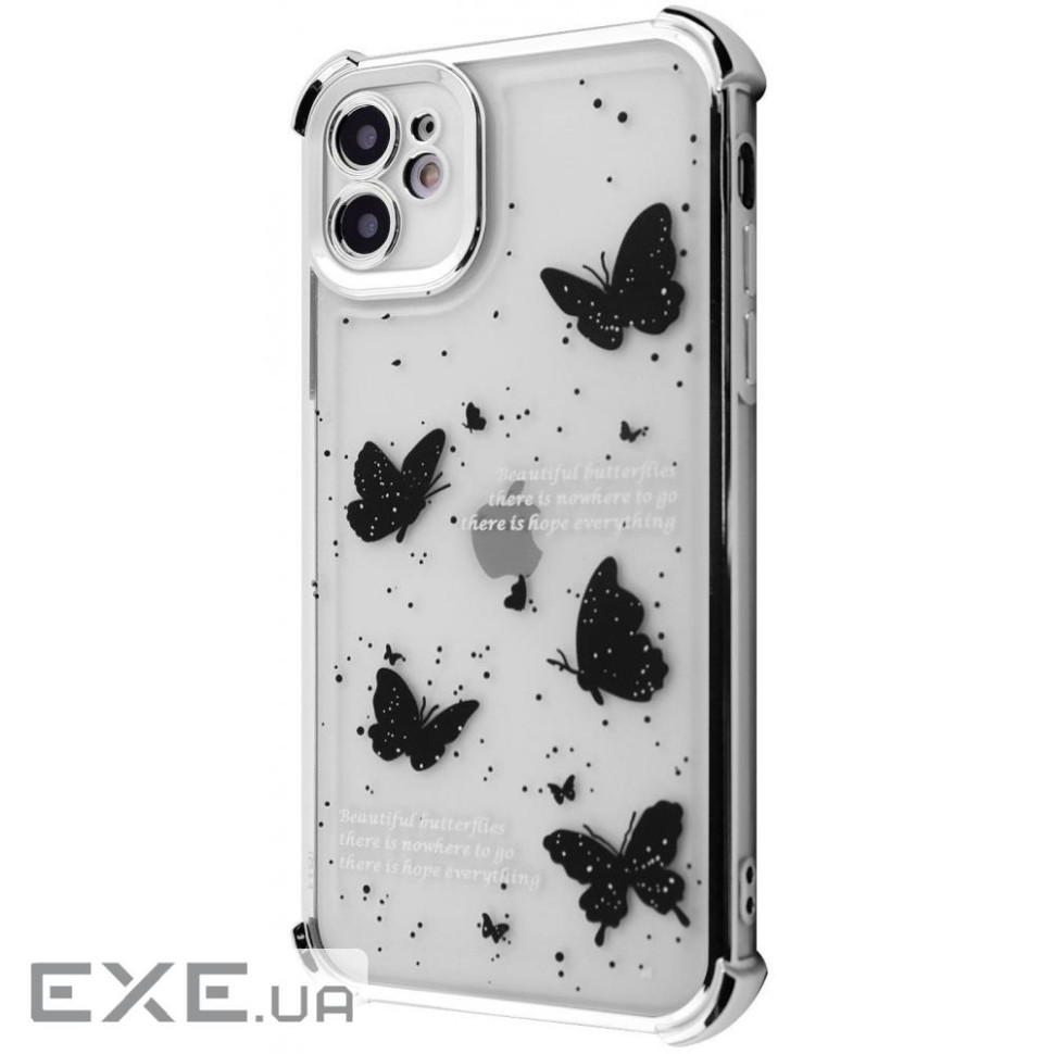 Чехол WAVE Winkie iPhone 11 silver/butterfly (64110 silver/butterfly)