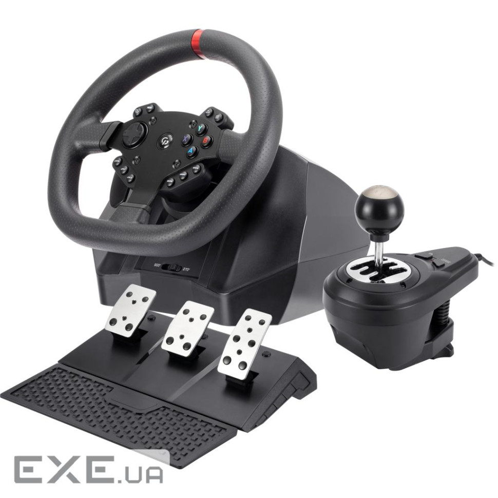 Ігрове кермо GamePro RW575PM з педалями та коробкою передач XBOX ONE/PS4/PS3/PC/SWITCH