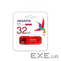 USB накопичувач A-Data 32GB USB 2.0 UV240 Red (AUV240-32G-RRD)