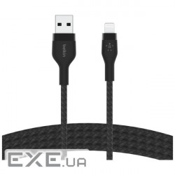 Дата кабель USB 2.0 AM to Lightning 1.0m black Belkin (CAA010BT1MBK)