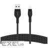 Дата кабель USB 2.0 AM to Lightning 1.0m black Belkin (CAA010BT1MBK)