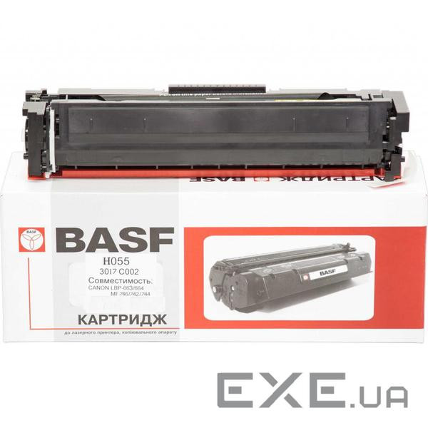Картридж BASF Canon 055 MF-742Cdw аналог 3017C002 Yellow, without chip (KT-3017C002-WOC)
