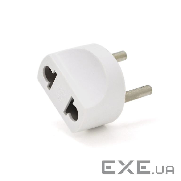 Перехідник на євророзетку White, в упаковці 50 штук, ціна за штуку (YT-PERa) (YT-PERa)