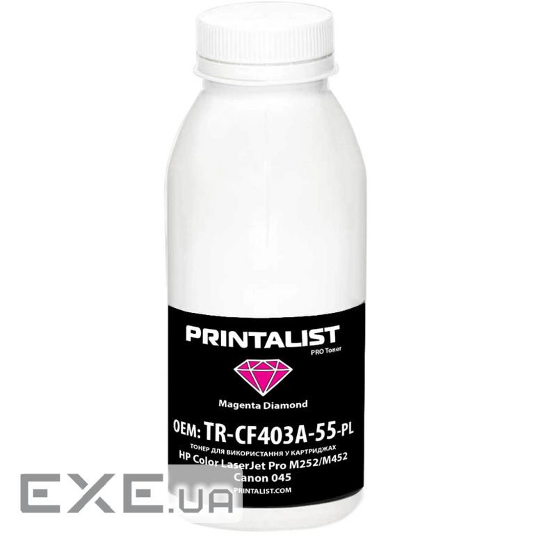 Тонер HP CLJ Pro M252/M452, Canon 045, 50г Magenta Printalist (TR-CF403A-55-PL)