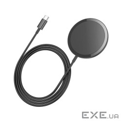 Бездротовий зарядний пристрій HOCO CW52 Enjoy magnetic wireless fast charging Black (6942007611367)