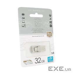 Флеш-накопичувач T&G 104, USB 3.0+Type-C, 32GB, Metal, Blister (T&G 104 / 32) (T& (T&G 104 / 32)