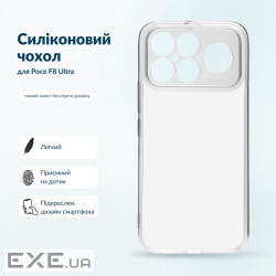 Чохол до мобільного телефона BeCover Silicone Poco F8 Ultra Transparent (716060)