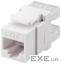 Конектор мережевий FreeEnd-RJ45 UTP6 (Keystone),конектор ToolFree SNAP-IN,білий (75.09.5740-100) (75.09.5740-100)