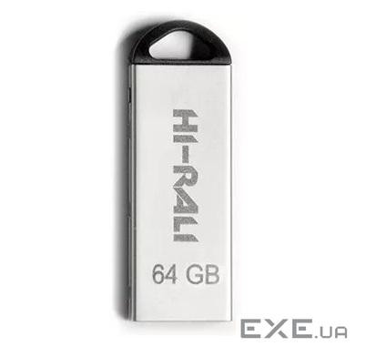 Флеш-накопичувач USB 64GB Hi-Rali Fit Series Silver (HI-64GBFITSL)