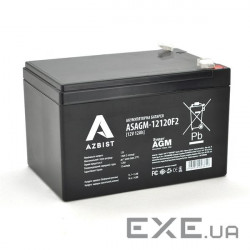 Акумулятор AZBIST Super AGM ASAGM-12120F2, Black Case, 12V 12.0Ah (151х98х 95 (101) ) Q6 / 192