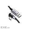 Дата кабель USB 2.0 AM to USB-C 3.0m 3A US284 90 corner black Ugreen (70255) (UGR-70255)