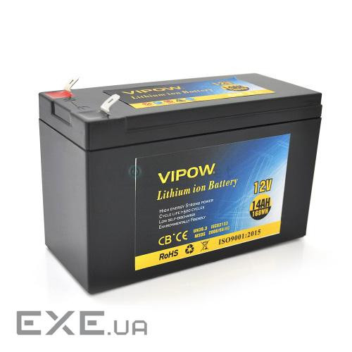 Акумуляторна батарея літієва Vipow 12 V 14A з елементами Li-ion 18650 із вбудованою (VP-12140LI)