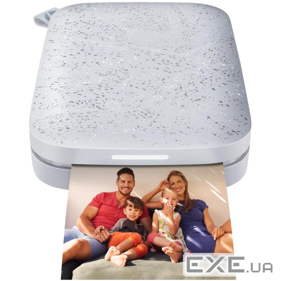 Фотодрукарка портативна HP Sprocket White (2"x3",313x400dpi,Zink, 64MB,Bluetooth, колір біл (HPISPW) (HPISPW)
