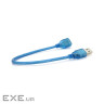 Дата кабель USB 2.0 AM/AF 0.3m blue transparent Voltronic (YT-AM/AF-0,3TBL)