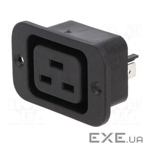 Штекер Lucom FreeEnd-IEC(C19),/M панельне (62.09.8203-1)