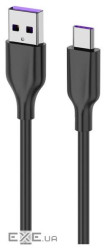 Дата кабель USB 2.0 AM to USB-C 1.0m Glow black 2E (2E-CCAC-BL)