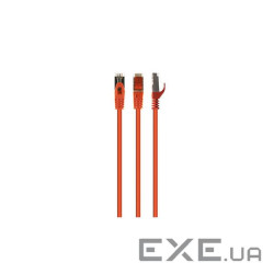 Патч корд Cablexpert PP6A-LSZHCU-O-1M, S/FTP, литий, 50u" штекер із фіксатором, 1 м, помаранчевий