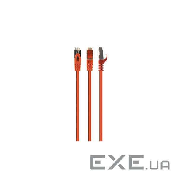Патч корд Cablexpert PP6A-LSZHCU-O-1M, S/FTP, литий, 50u" штекер із фіксатором, 1 м, помаранчевий