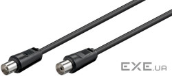 Кабель Goobay антенний-подовжувач RF: Coaxial M/F 0.5m (75.01.1509-10)