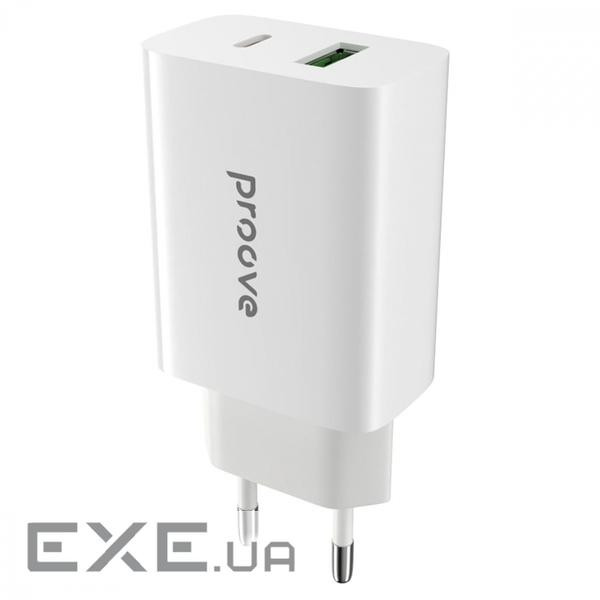 СЗУ Proove Rapid 20W (Type-C + USB) white (WCRP20110002)