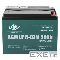Акумуляторна батарея тягова LOGICPOWER LP 6-DZM-50 (12В, 50Агод ) (LP10063)