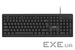 Клавіатура мембранна 2E KS108, 104key, USB-A, EN/UKR, чорний (2E-KS108UB UA) (2E-KS108UB UA)