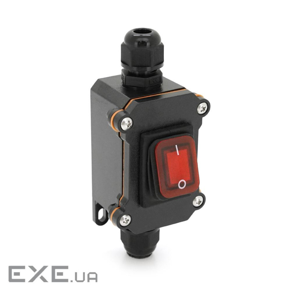 Вимикач зовнішнього монтажу, червона кнопка, двосторонній висновок, IP65, AC: 110-25 (YT-OMS220 / R)