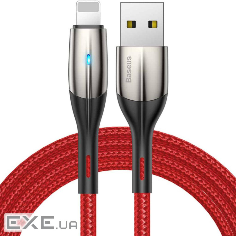 Дата кабель USB 2.0 AM to Lightning 2.0m 2.4A red Baseus (CALSP-C09)