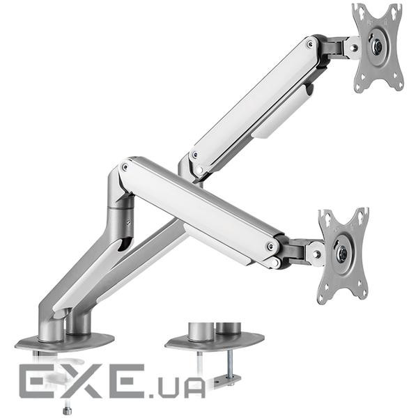 Кріплення настільне для 2-х моніторів HISMART HS082451 17"-32" Silver