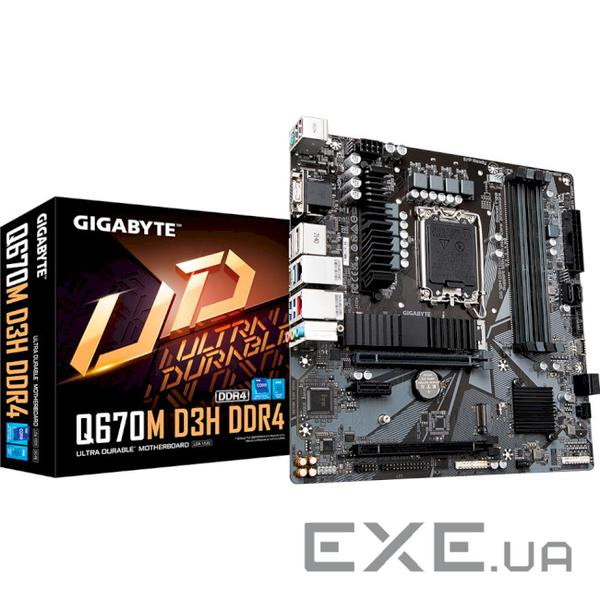 Материнська плата GIGABYTE Q670M D3H DDR4