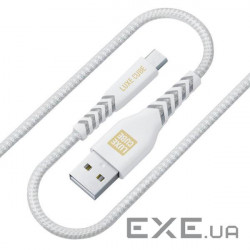 Кабель Luxe Cube Kevlar USB-microUSB, 1.2м, білий (8886668686266)