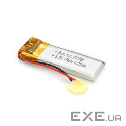 Літій-полімерний акумулятор 3*10*30mm (Li-ion 3.7В 70мА&middot,год) (301030) ) (301030)
