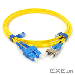 Патчкорд SC/UPC-FC/UPC SM 3м Duplex Slim (UPC-3SCFC(SM)D(ON)S)
