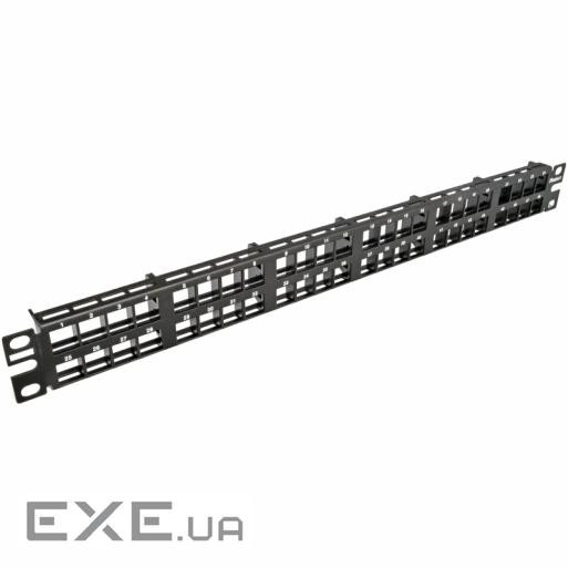 Патч-панель NetKey плоска, 48 портів в 1 U, Panduit NetKey (NKPP48HDY)