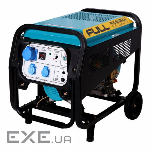 Генератор ДИЗЕЛЬНИЙ Full FDL6500LE 5кВт (6,2KVA), однофазний 220V, 50Hz, об&apos,єм 12,5л